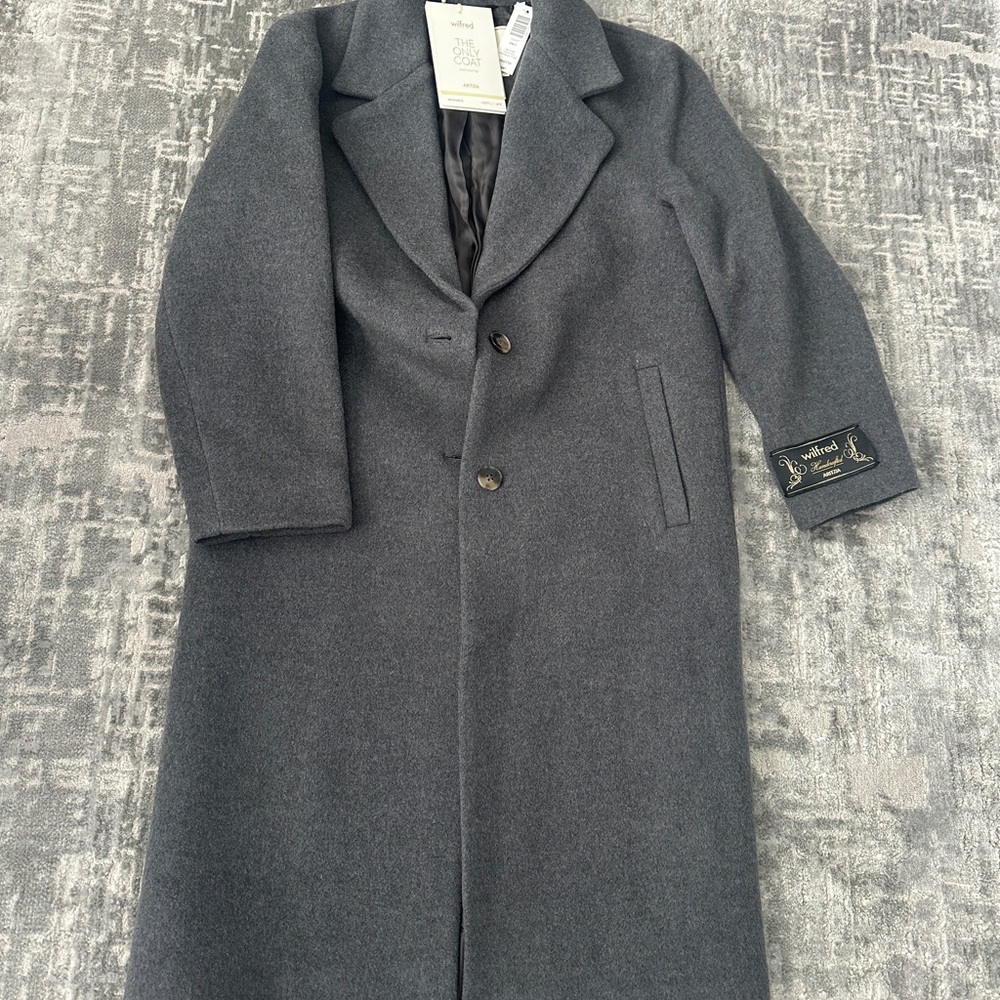 Aritzia Gray Wool Coat